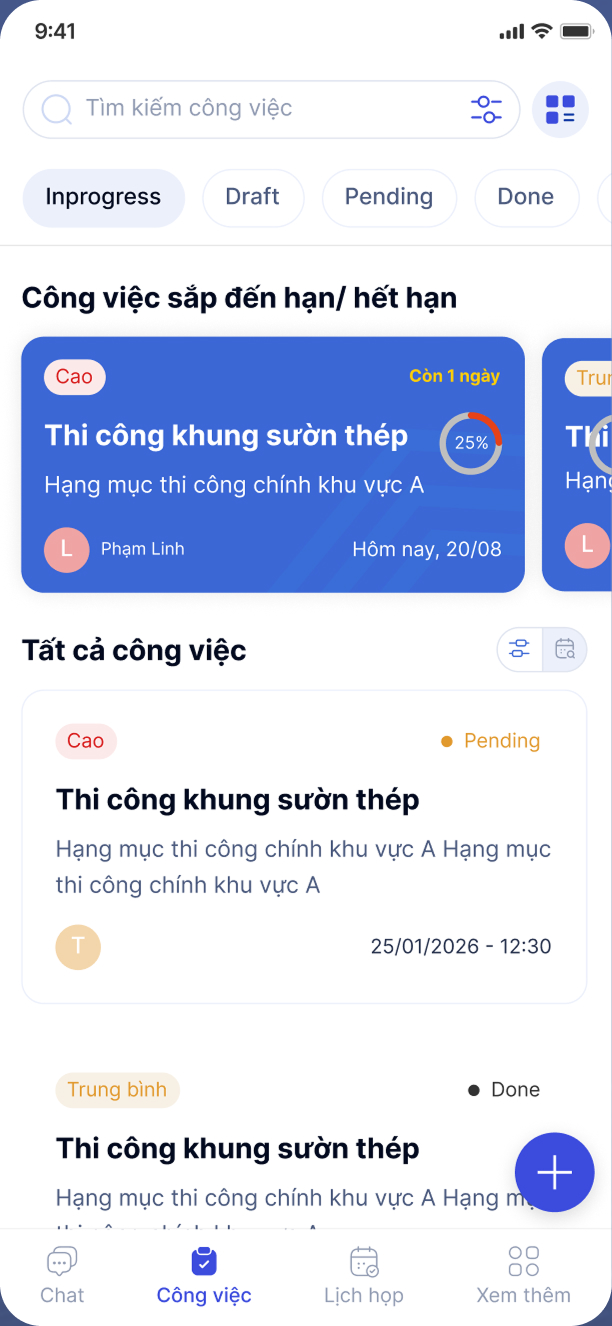 Công việc và dự án